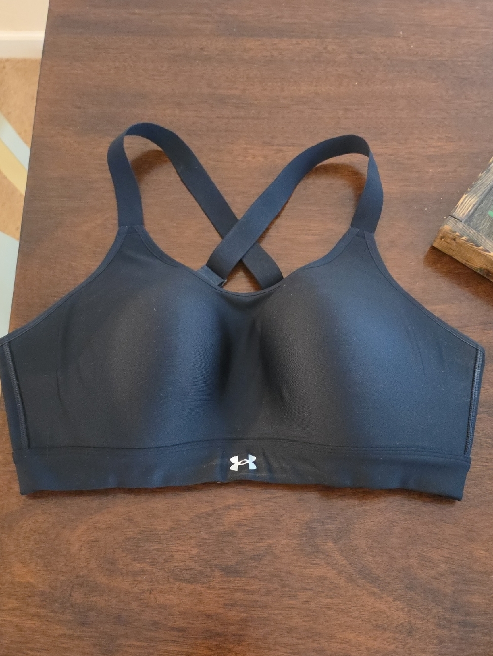 Under Armour Black Crossback Molded Cup Sports Bra
